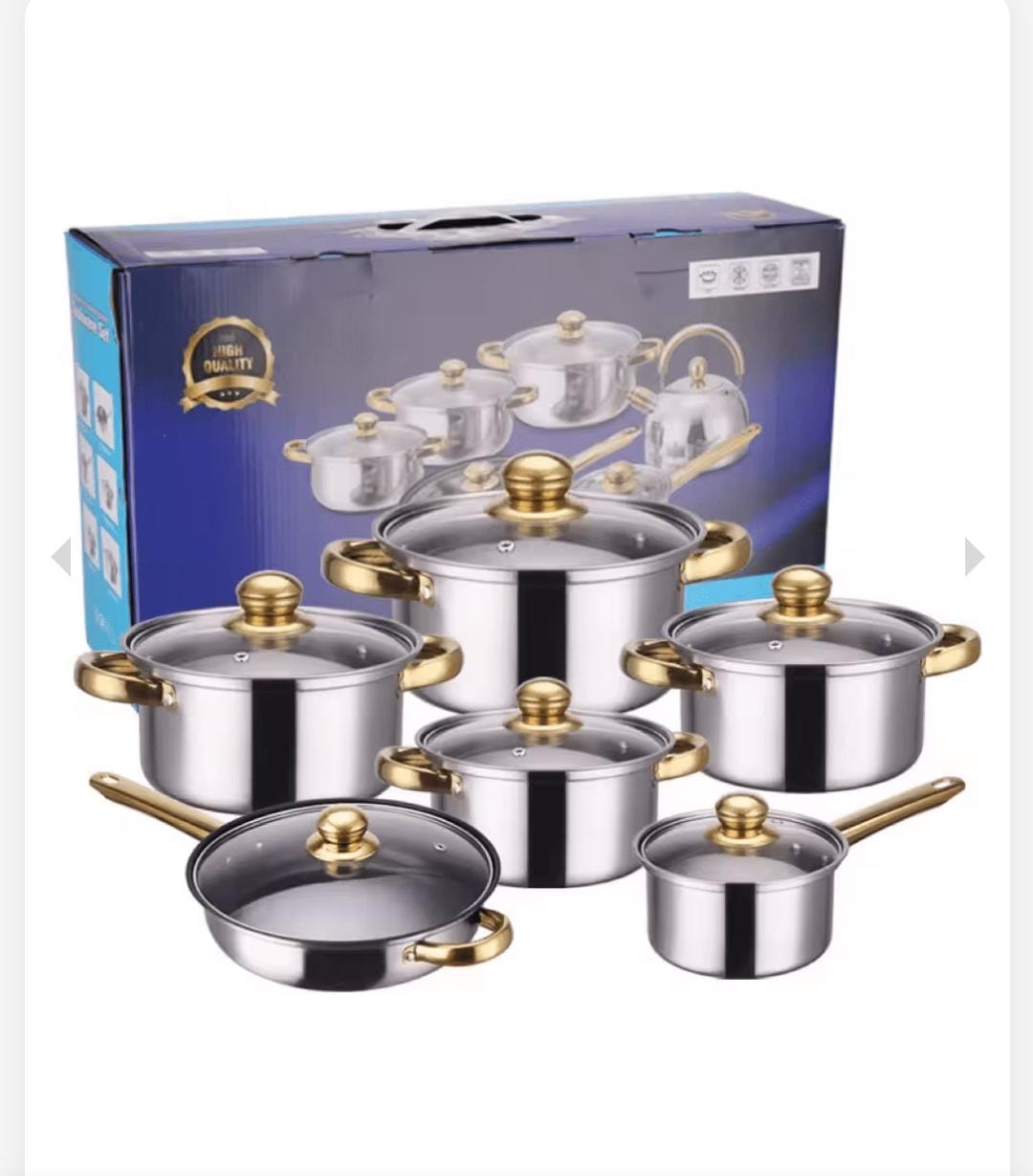 Batería de Cocina 12pcs Acero Inoxidable