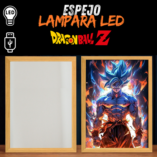 Espejo Pintura Lampara LED Dragon Ball